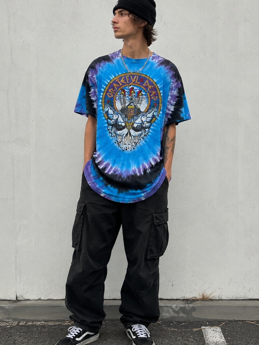 Vintage 1991 Liquid Blue Grateful Dead LA Coliseum Tour Tie-Dye T-Shirt